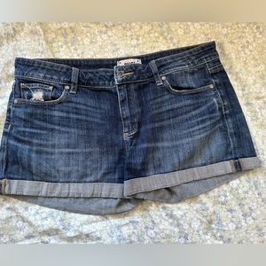 PAIGE Dark Denim Shorts